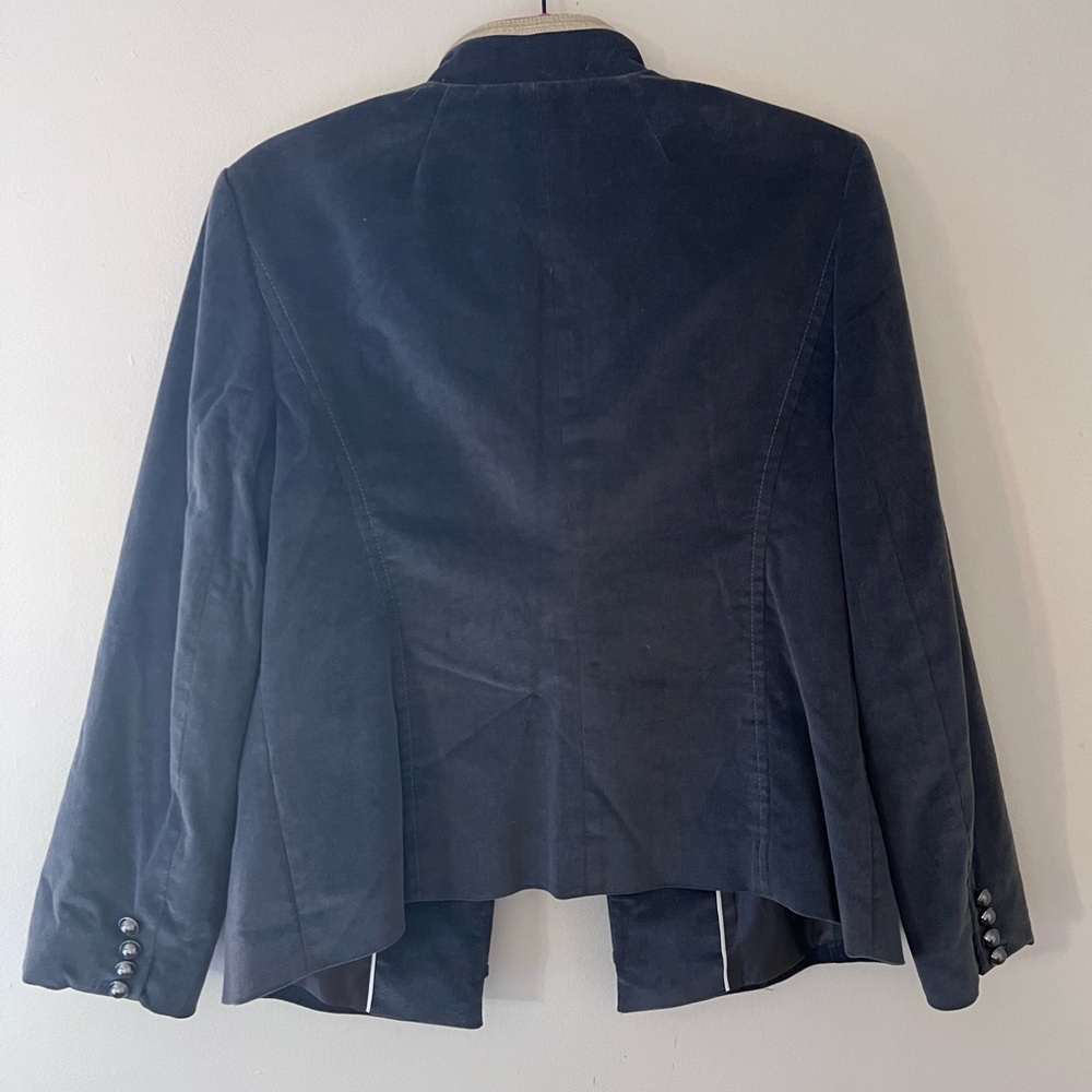 Banana Republic x Olivia Palermo Grey/Gold Military Blazer - Picture 6 of 11